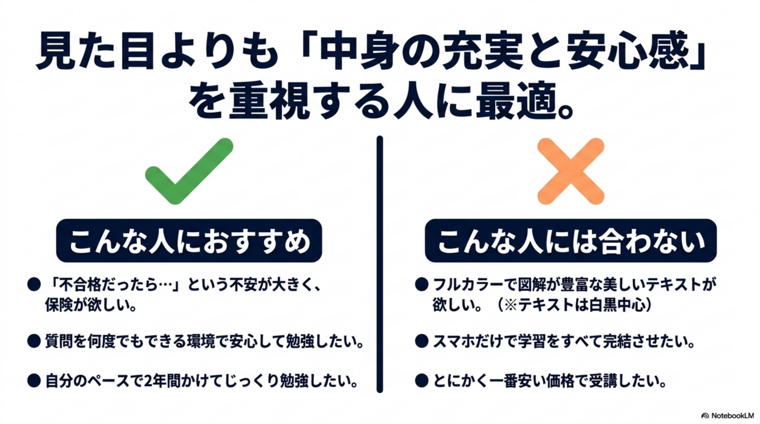 クレアール合格保証が向いている人と向いていない人の判断基準