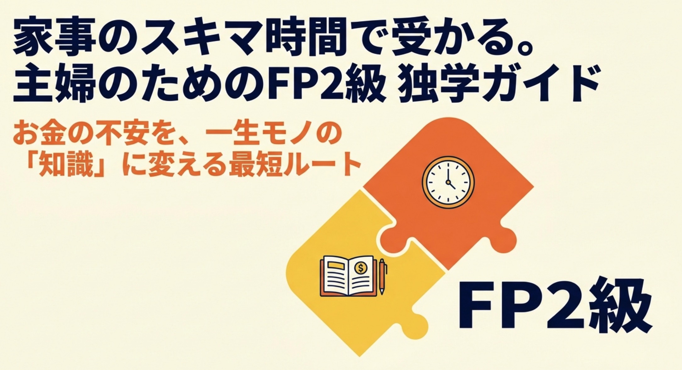 家事のスキマ時間で受かる主婦のためのFP2級独学ガイドのタイトル画像