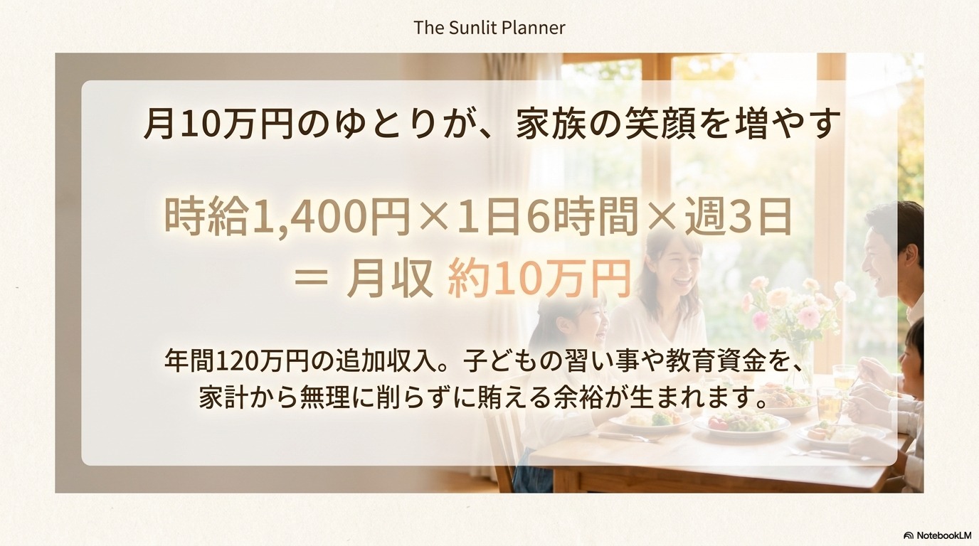 FP3級リベンジ合格後の主婦の家計シミュレーション - 月10万円のゆとりが家族にもたらす景色