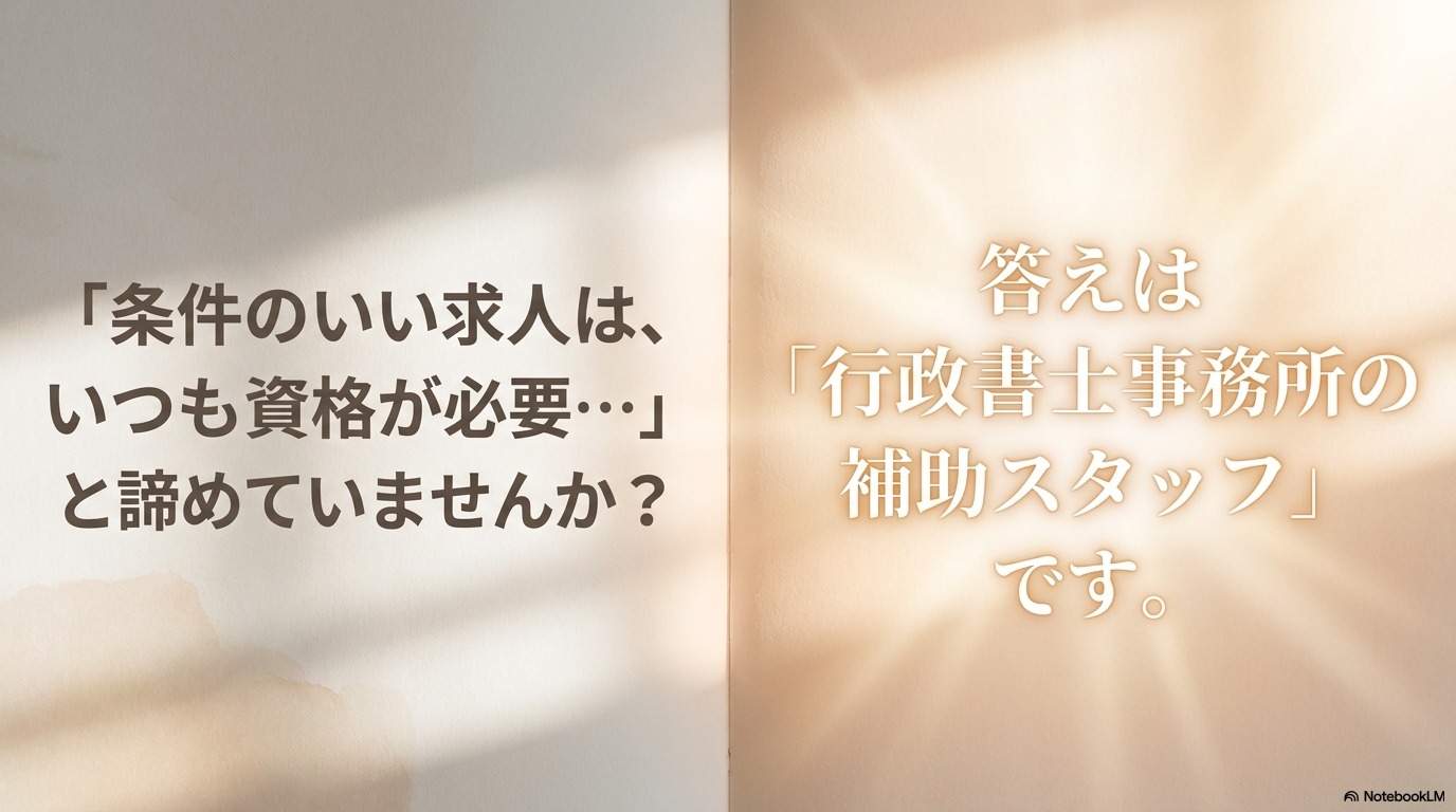 FP3級に落ちた主婦が次に応募できる仕事の答え - 行政書士事務所の補助スタッフという選択肢