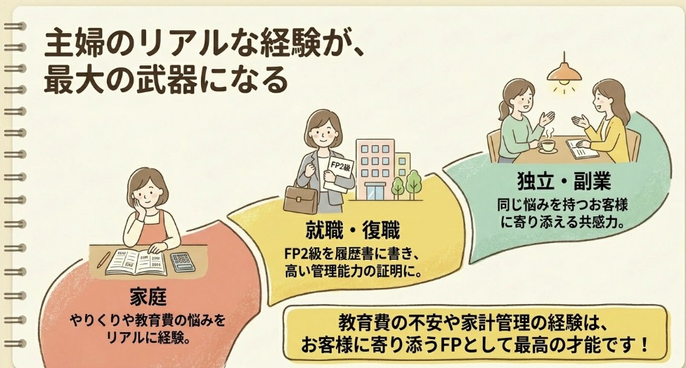 主婦のリアルな経験が最大の武器：家庭・就職復職・独立副業への道