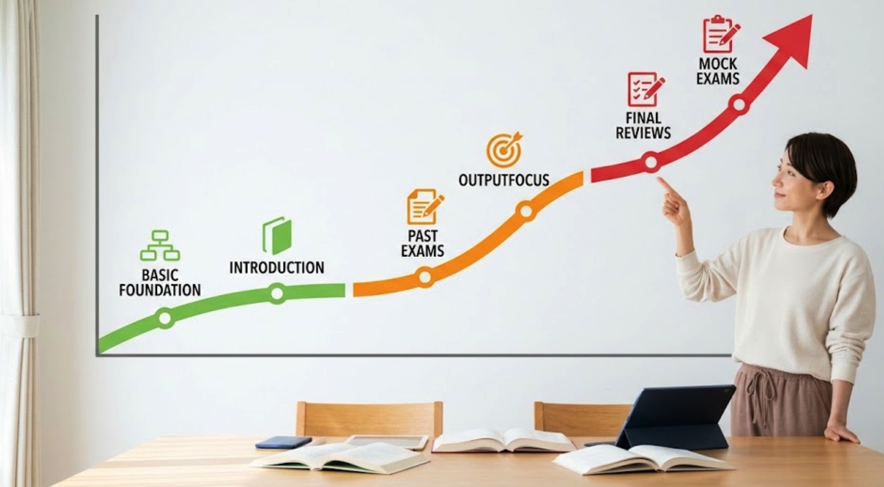 宅建の独学で基礎固めから入門・過去問・アウトプット・模擬試験まで進める5ステップロードマップ