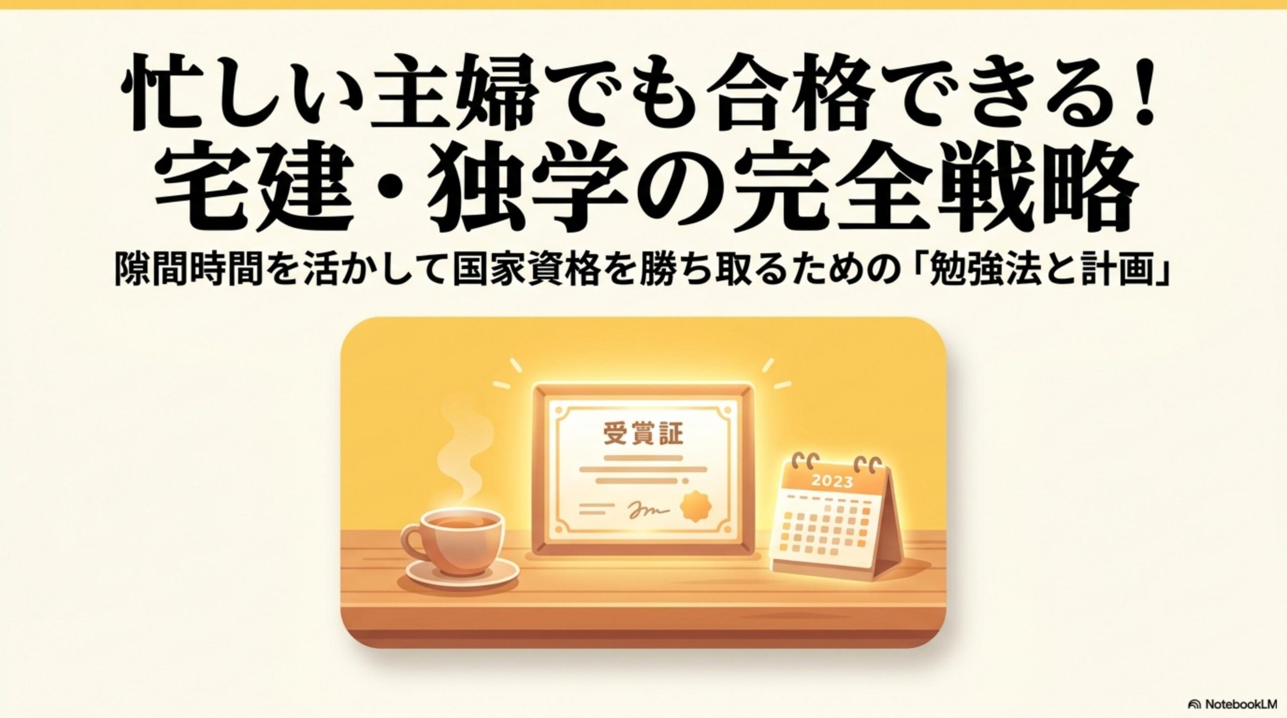 忙しい主婦でも合格できる！宅建・独学の完全戦略（隙間時間を活かして国家資格を勝ち取る勉強法と計画）