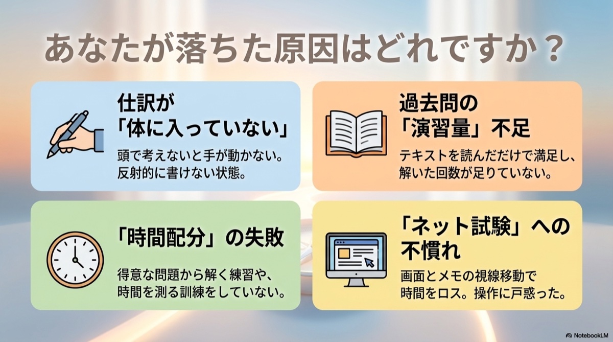 簿記3級は約半数、2級は約7割が不合格｜落ちることは能力不足ではない統計