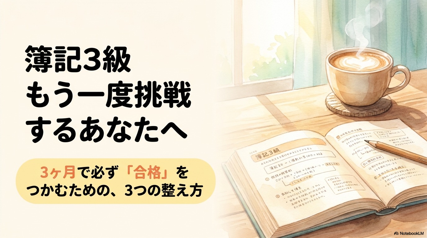 簿記3級リベンジ・再挑戦に必要な3つの整え方の全体像