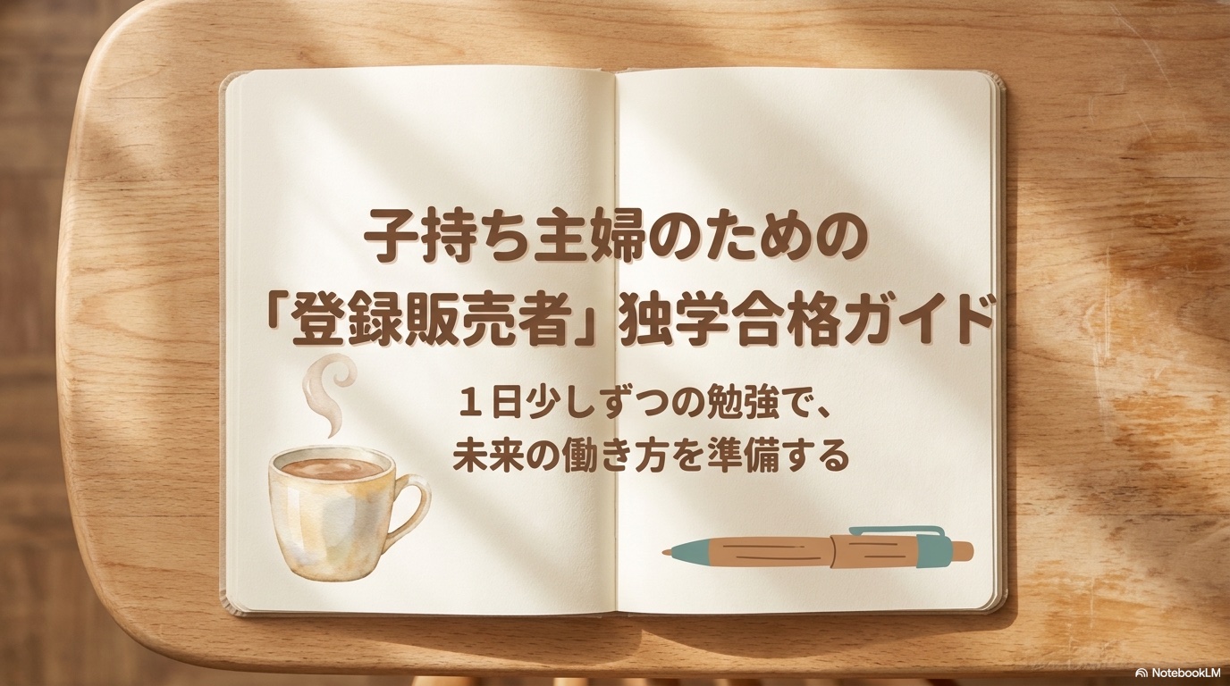 子持ち主婦のための登録販売者独学合格ガイドのカバー画像｜1日少しずつの勉強で未来の働き方を準備する