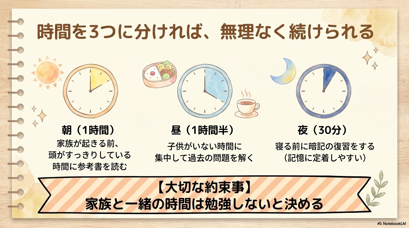 登録販売者 子持ち 主婦が平日3時間を作る朝・昼・夜の時間配分