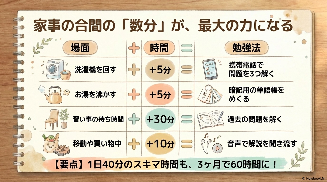 登録販売者 子持ち 主婦のスキマ時間勉強法（炊飯器・洗濯機・送迎・歯磨き等）