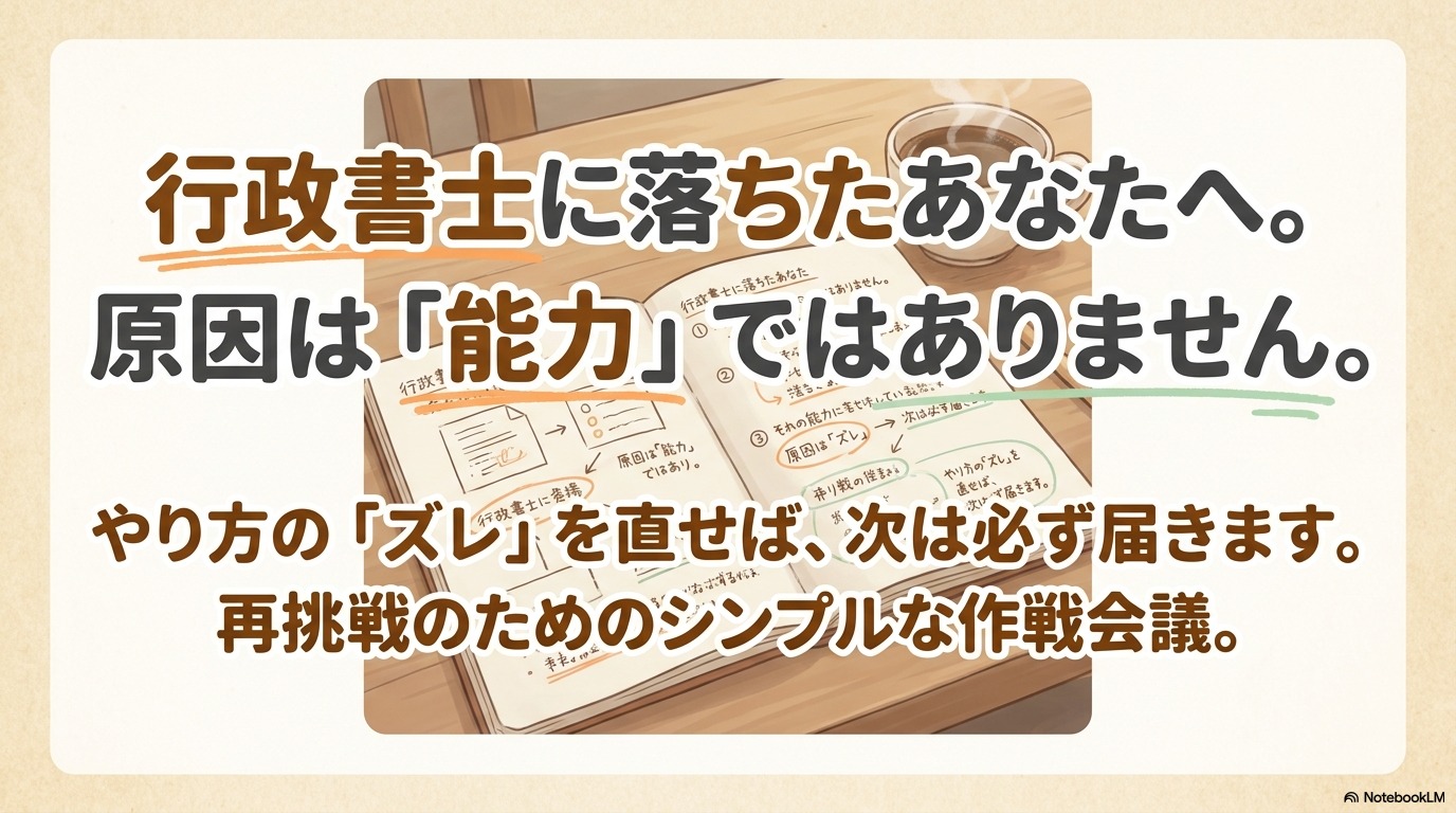 行政書士に落ちたあと再挑戦する3つの整え方の全体像