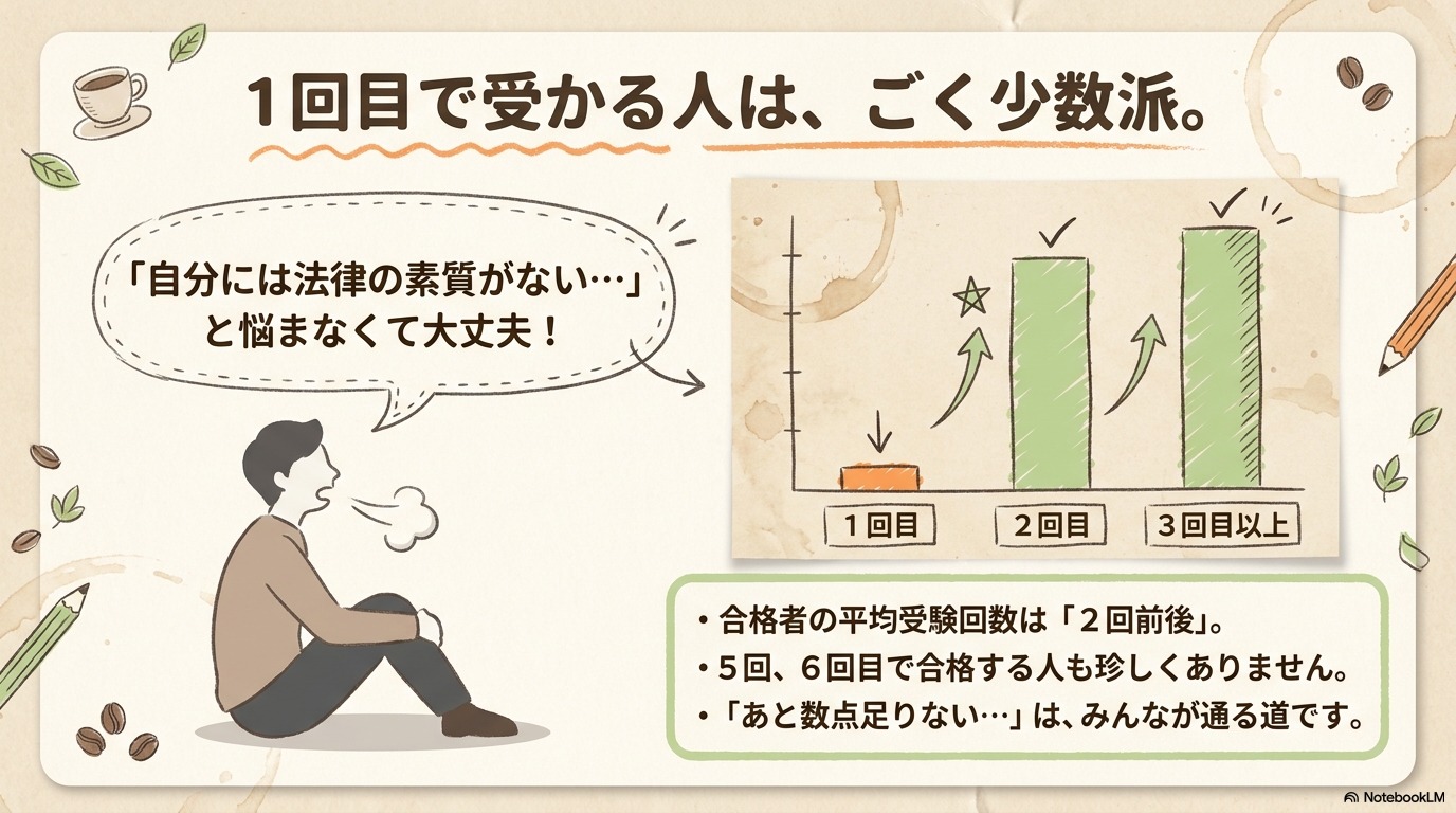 行政書士に落ちたあとの平均受験回数と3つの認知的落とし穴