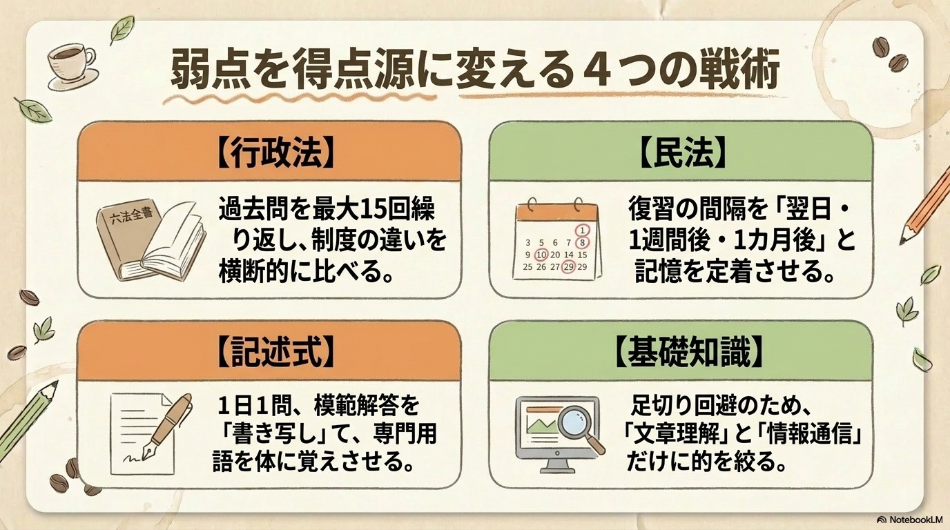 行政書士の基礎知識の足切り24点を確実に回避する組み立て方