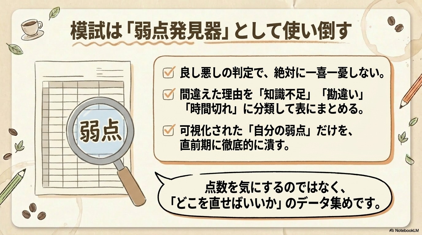 行政書士の模試を診断ツールとして使い切る24回分Excel管理