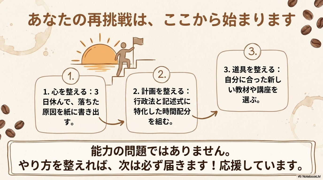 行政書士リベンジを次の合格に変える3つの動きの全体像