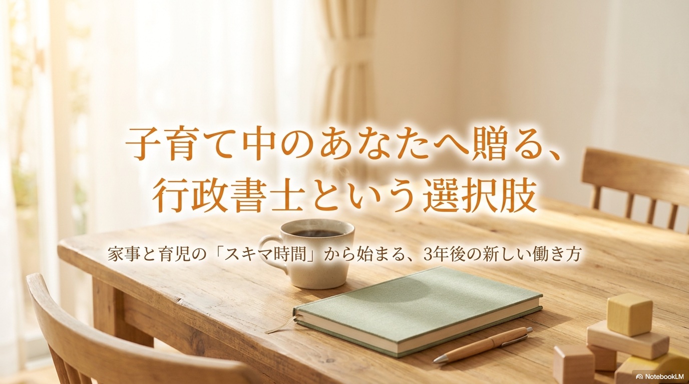 行政書士 子持ちのためのカバー画像｜子育て中のあなたへ贈る、行政書士という選択肢