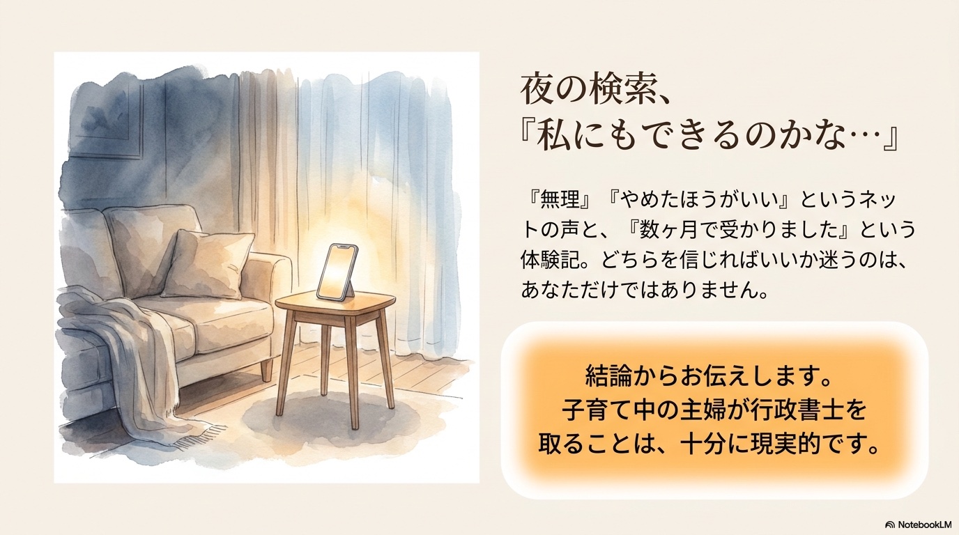 行政書士 子持ちの悩み（時間がない・働きたいけれど時間が合わない）の図解