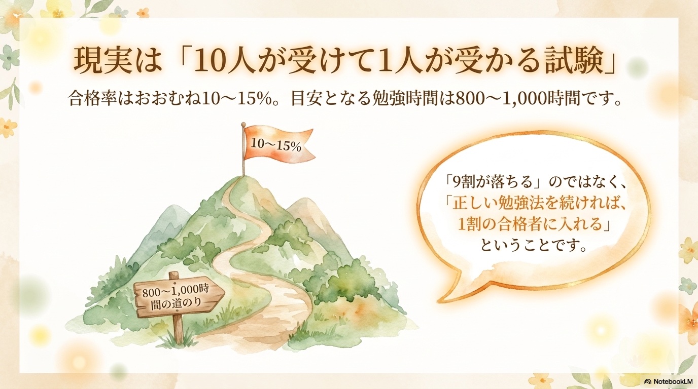 行政書士試験の合格率10〜15%と必要勉強時間800〜1000時間（行政書士 子持ち向け）