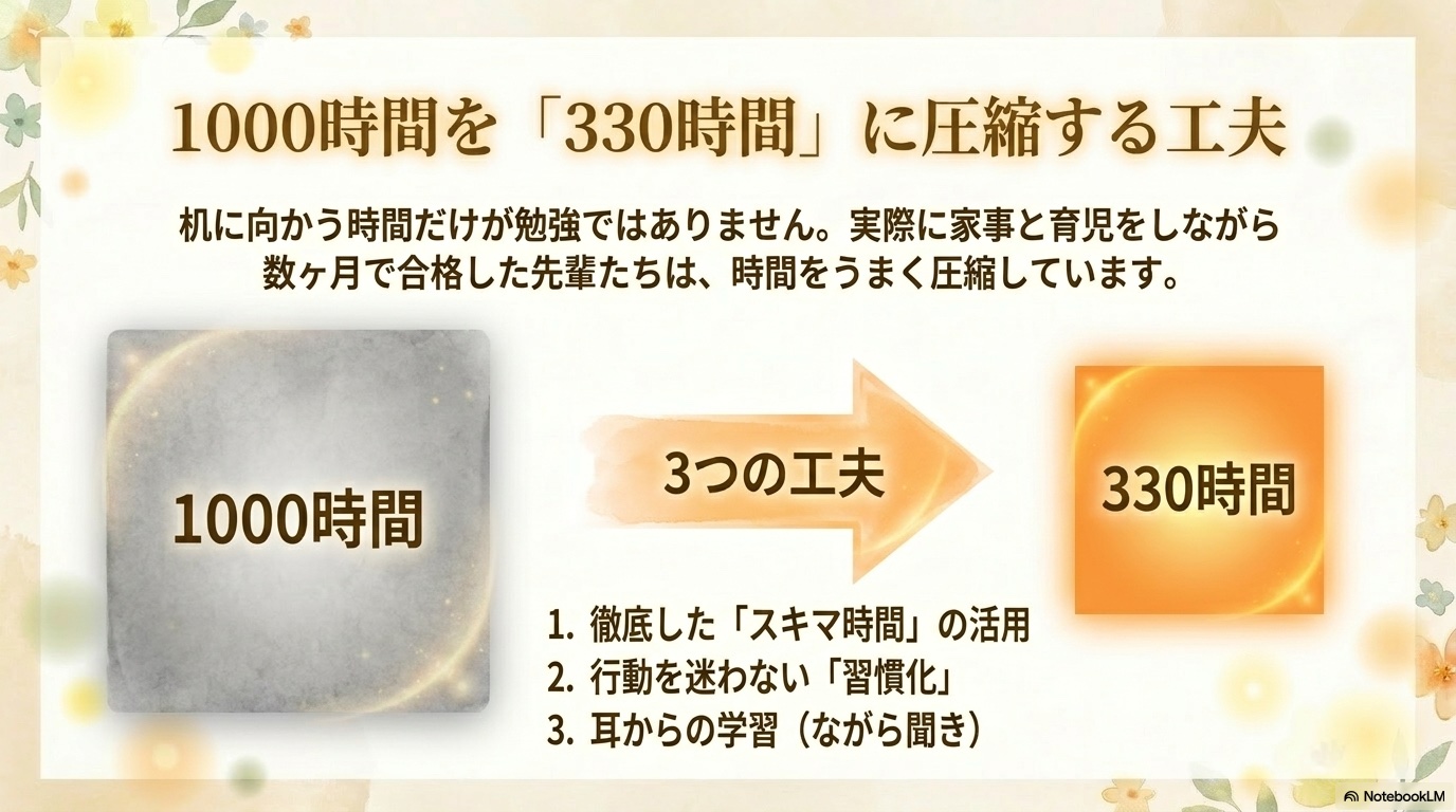 行政書士 子持ちが800時間を330時間に圧縮する3つの方法