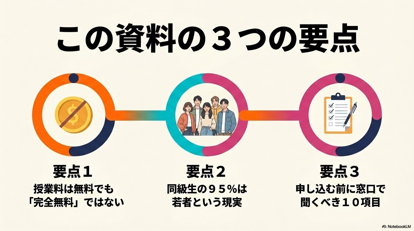 公共職業訓練 2年 実体験 3つの要点｜学費・年齢・確認項目