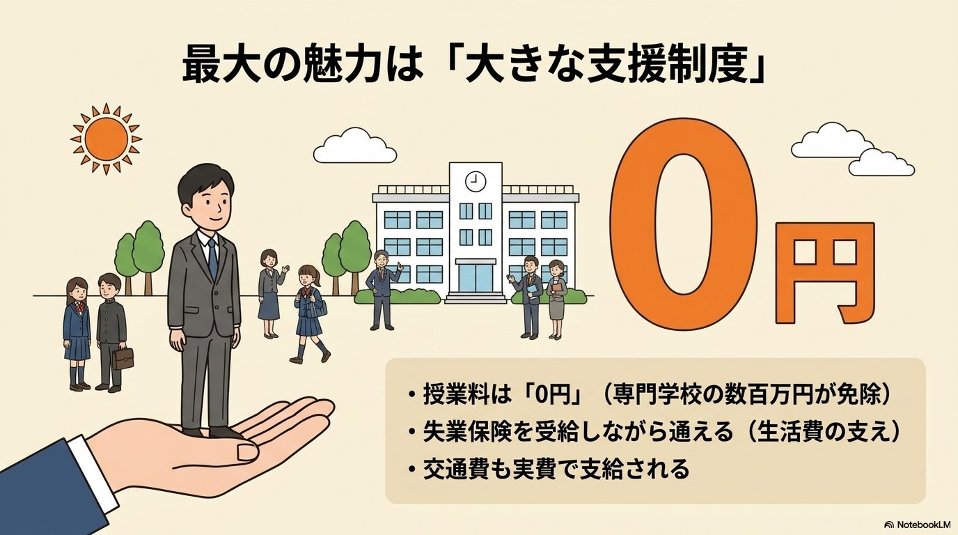 公共職業訓練 授業料 0円｜学費数百万円分の支援制度