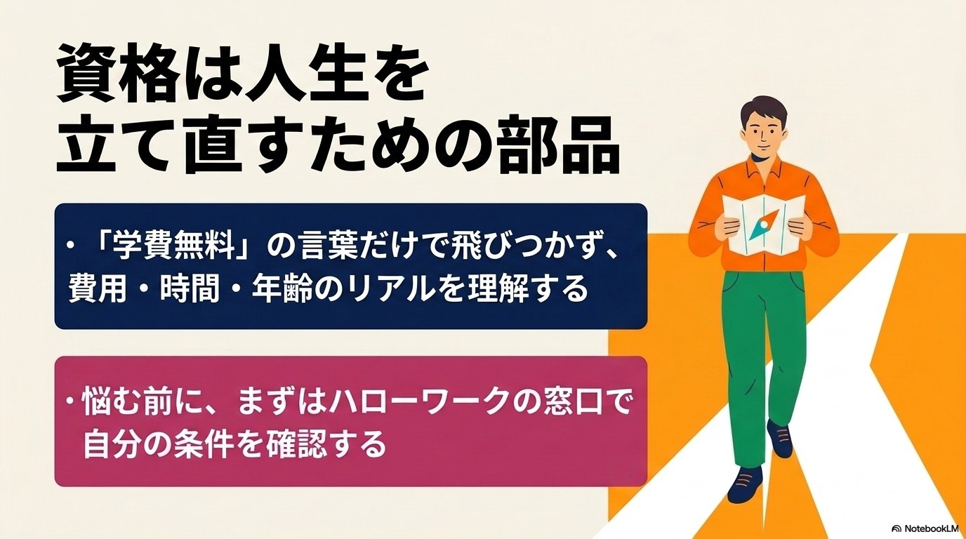 公共職業訓練 資格 部品｜人生を立て直すための考え方