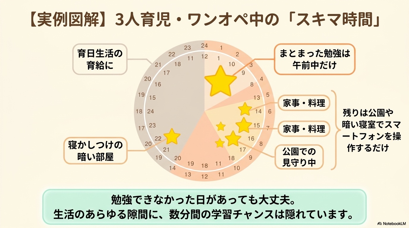 社労士 子持ち 3人 ワンオペ育休 1日タイムライン