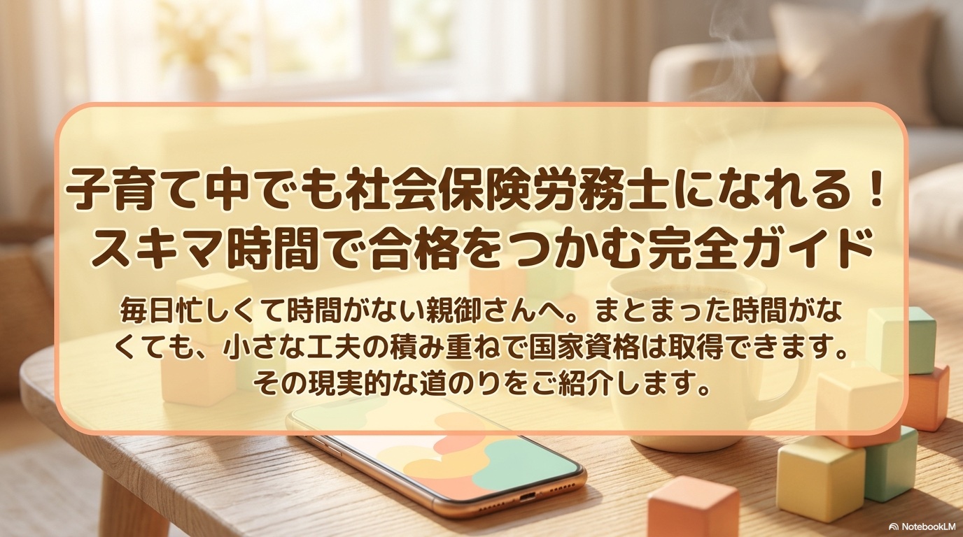 社労士 子持ち 主婦 1000時間 スキマ時間 合格 独学 完全ガイド