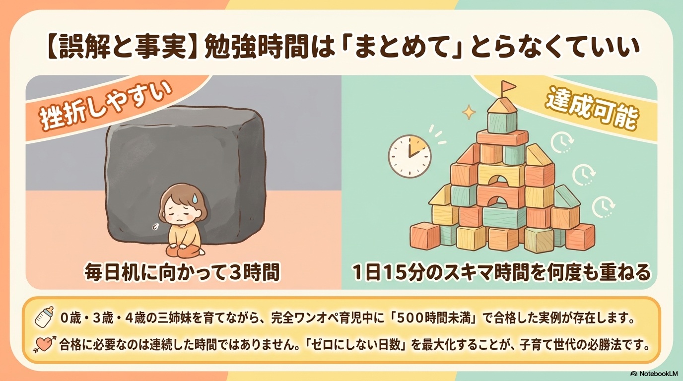 社労士 子持ち 勉強時間 1200時間 スキマ 積み上げ
