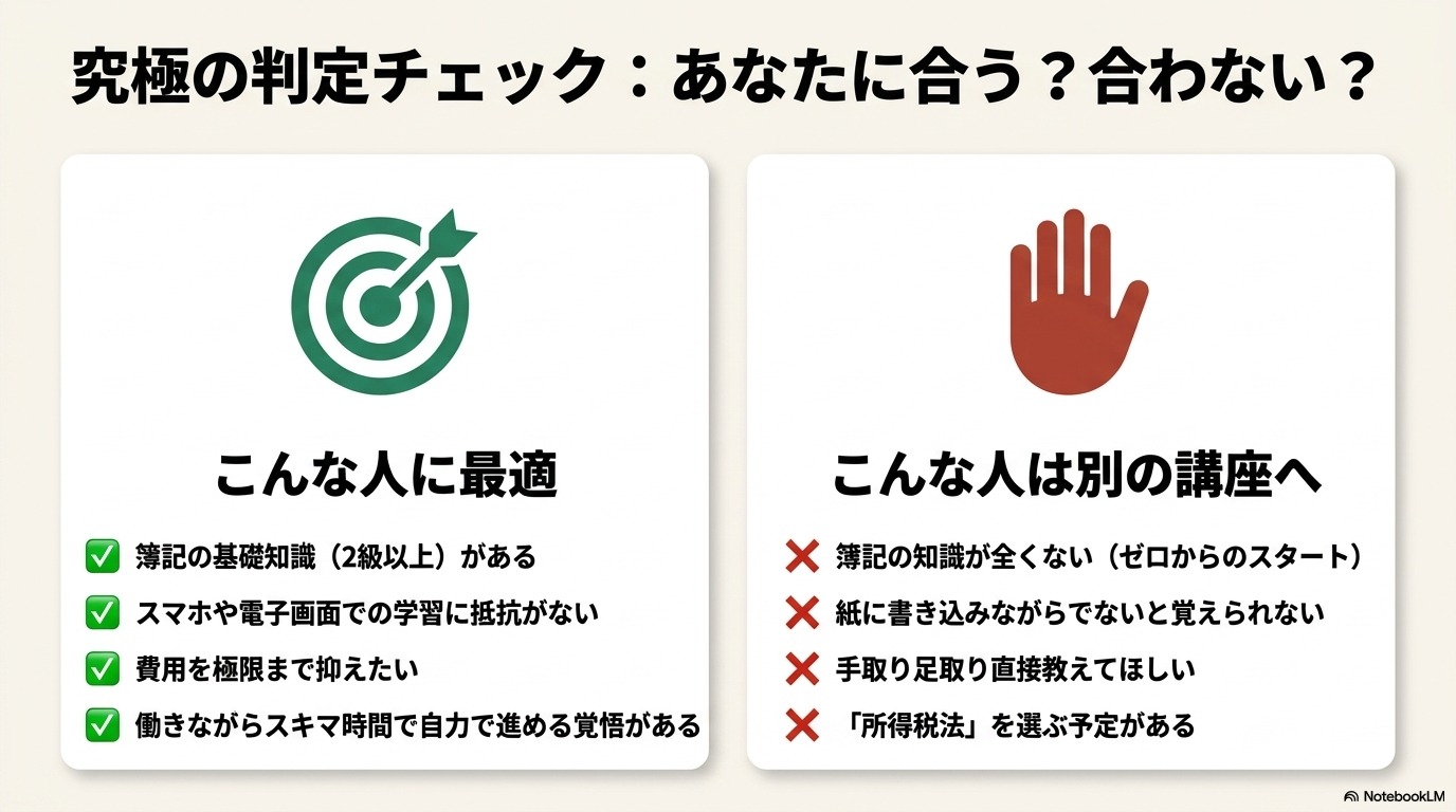 スタディング 税理士 向いている人 向いていない人 判定チェック