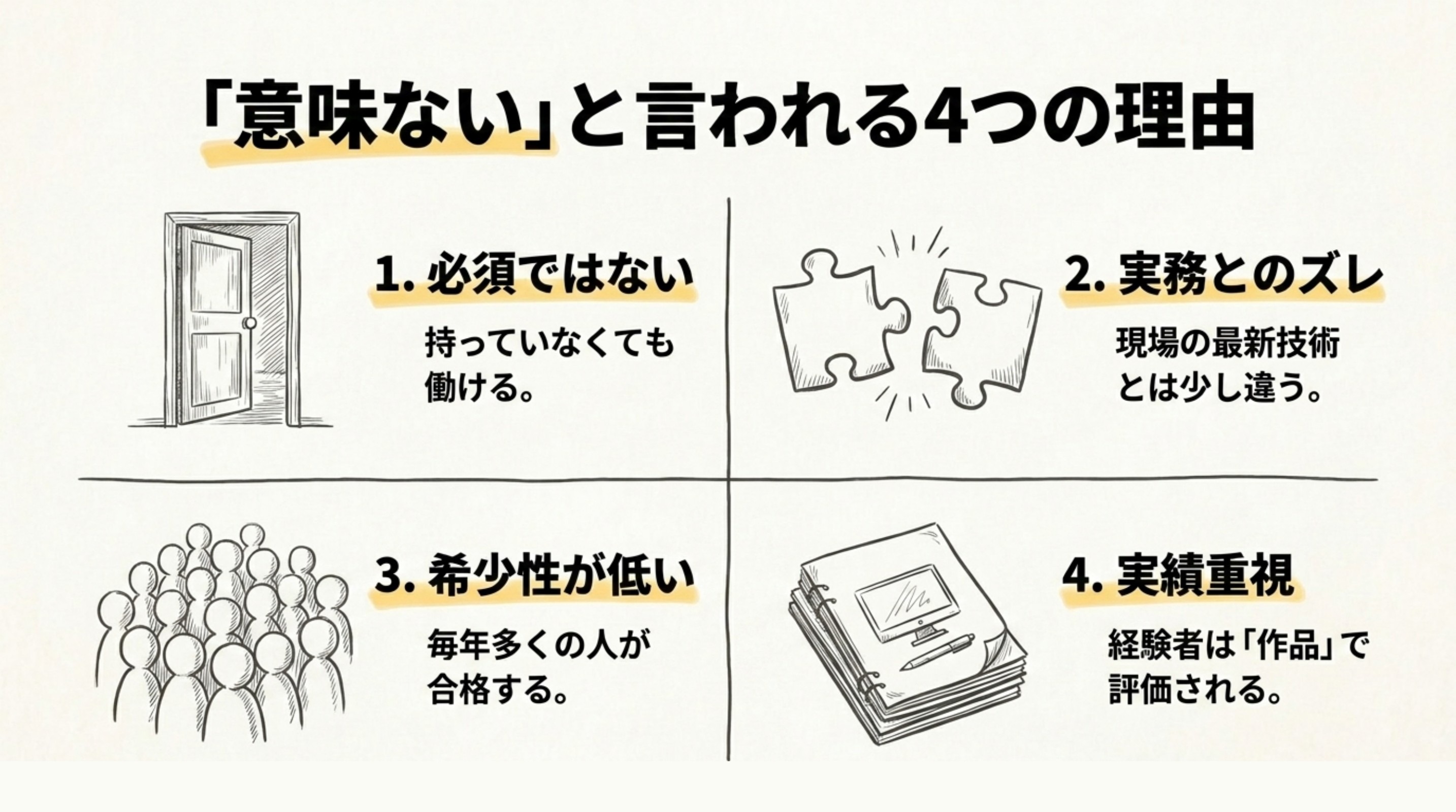 基本情報技術者が意味ないと言われる4つの理由