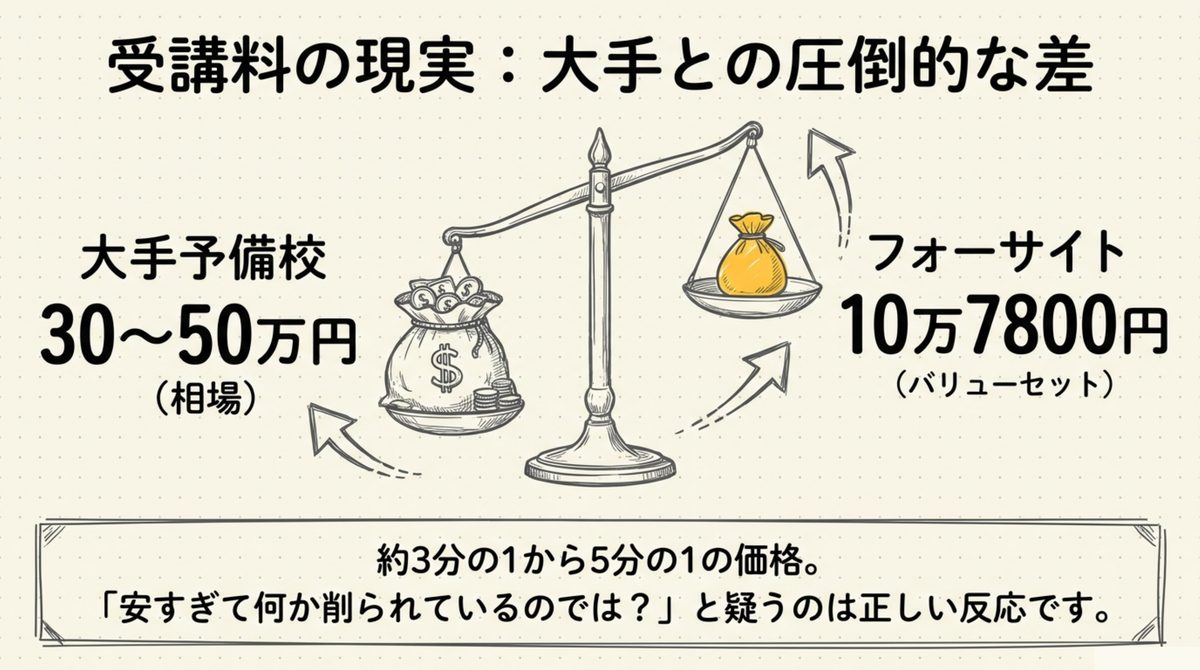 フォーサイト司法書士講座の受講料比較 大手予備校30〜50万円とフォーサイト10万7800円の差