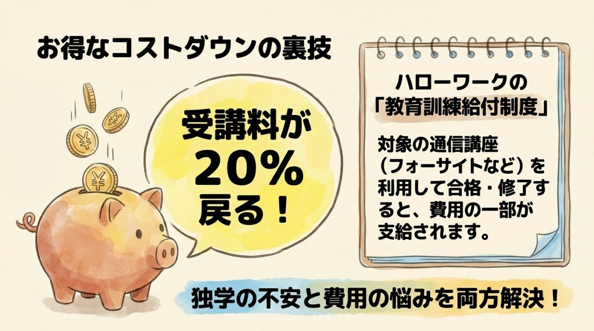 教育訓練給付制度でFP2級講座の受講料20%が戻る：ハローワーク経由のコストダウン術