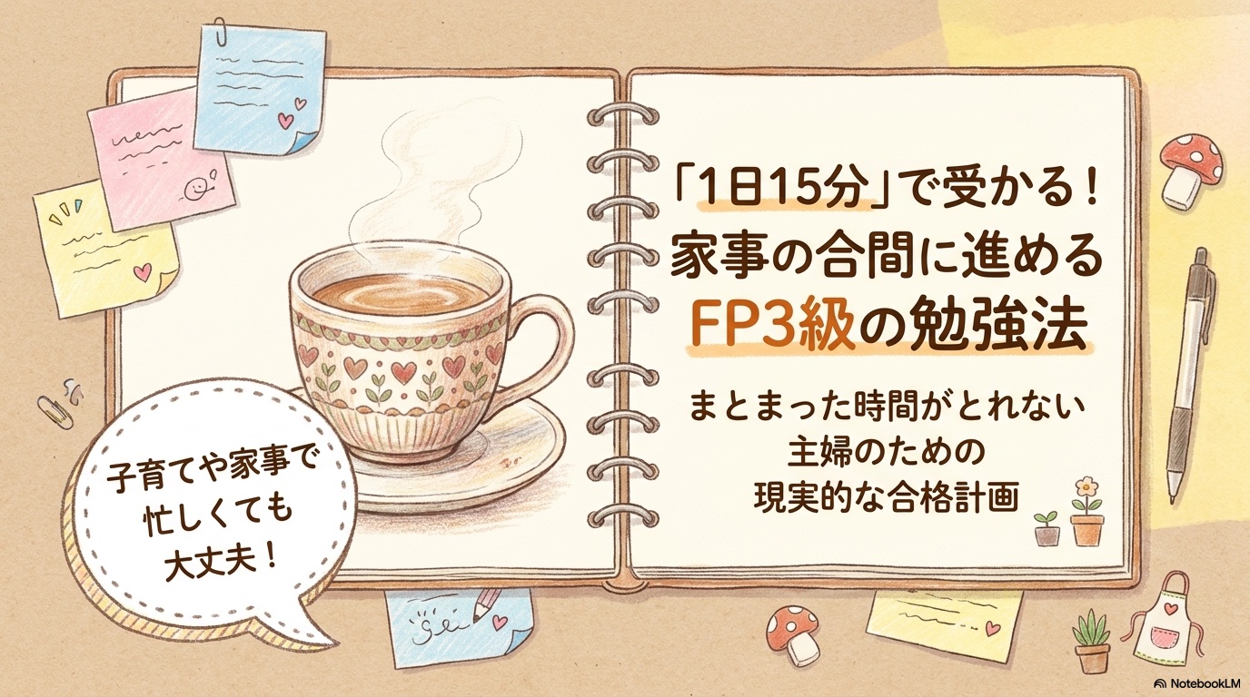 FP3級の勉強法を主婦が家事の合間で進める「1日15分」アイキャッチ