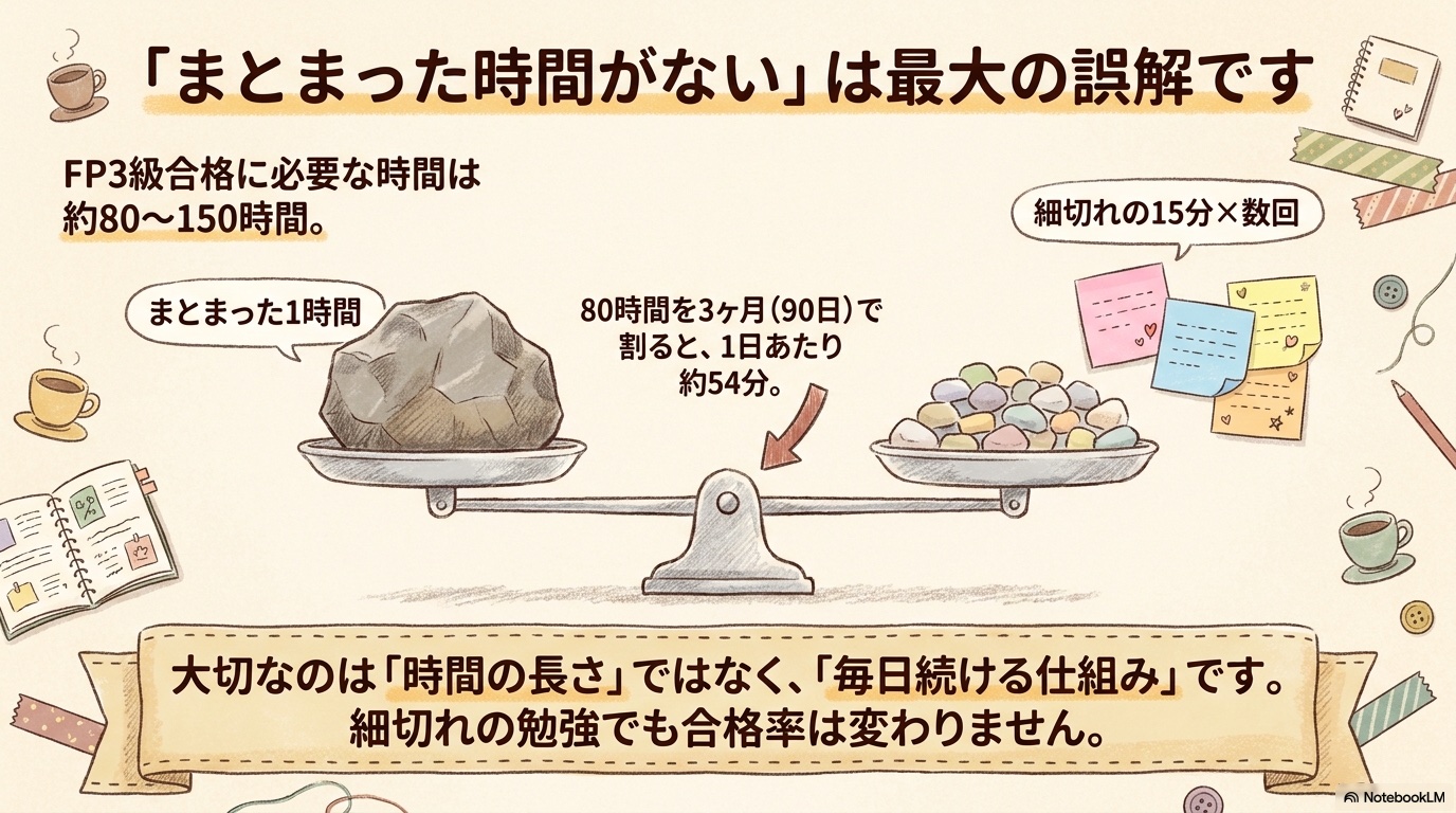 FP3級の勉強法は「まとまった時間がない」が最大の誤解（主婦向け解説）