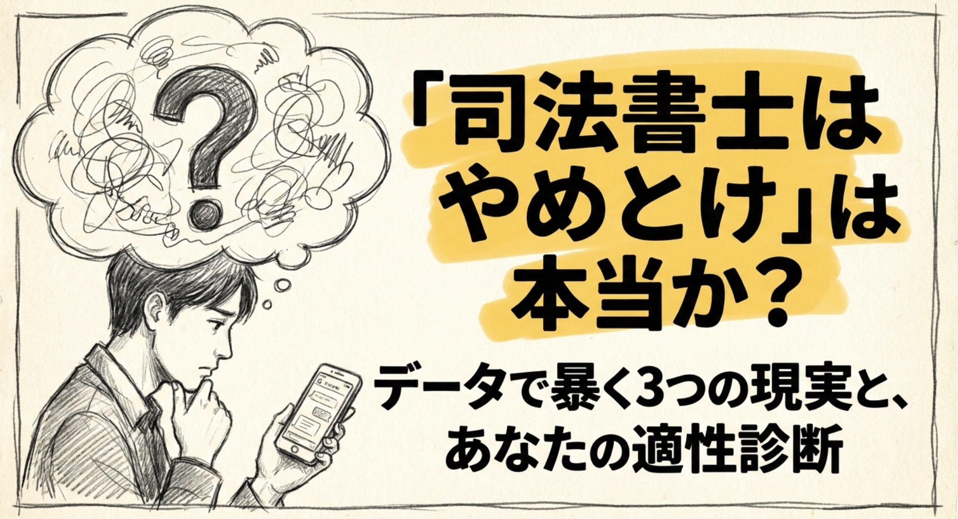 「司法書士はやめとけ」は本当か データで暴く3つの現実と適性診断