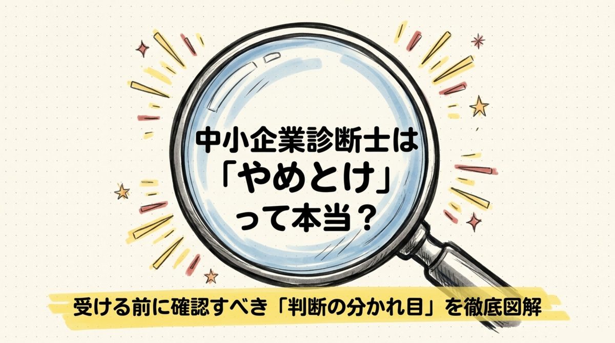 中小企業診断士はやめとけと言われる理由を受験前に整理する図解
