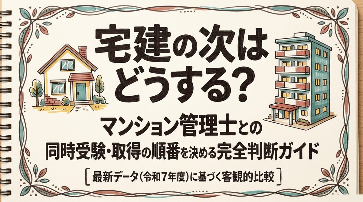 宅建の次はマンション管理士？同時受験と取得順を令和7年度データで決める判断ガイド