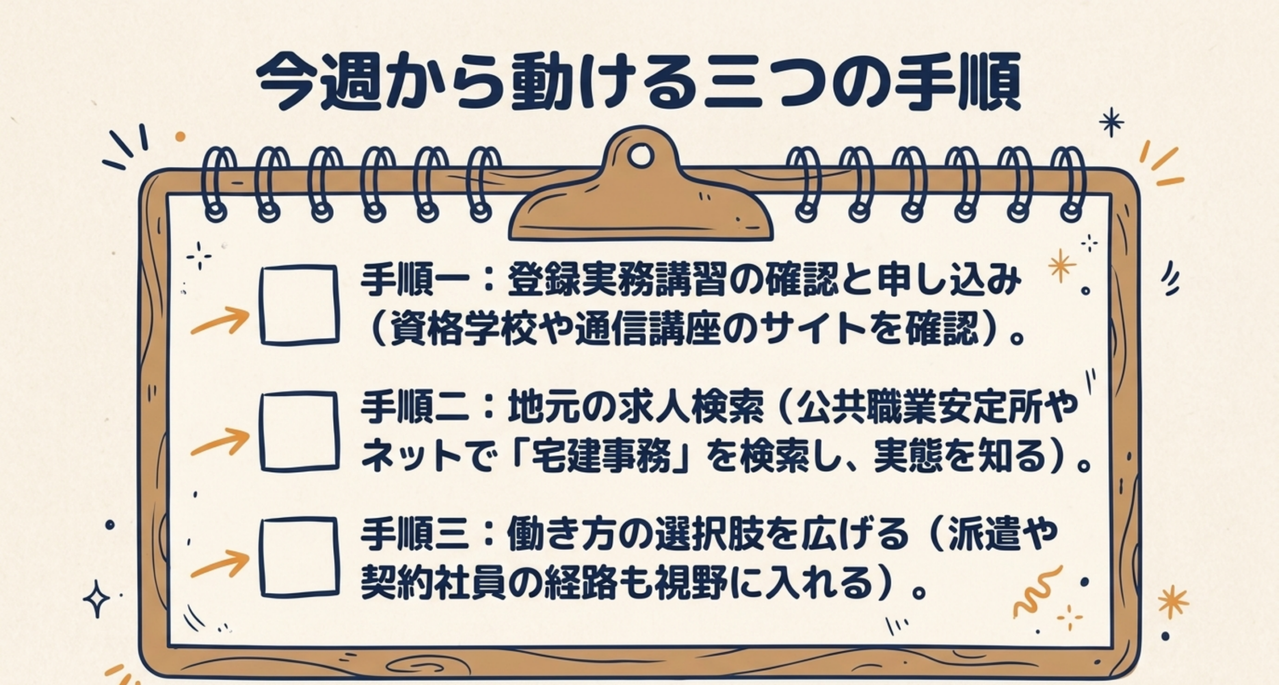 宅建未経験者が今週から動ける3つのステップ