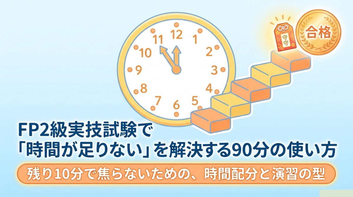 FP2級実技試験で時間が足りないを解決する90分の使い方