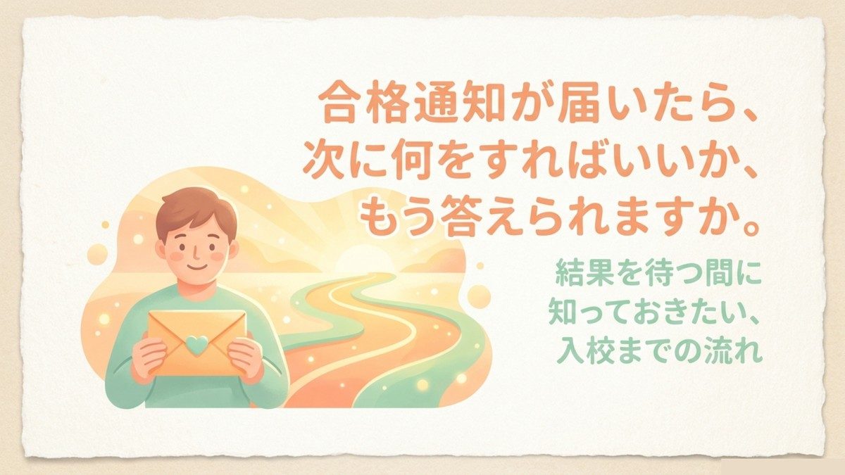 長期高度人材育成コースの合格通知が届いたあと、次に何をすればいいかを整理した記事のタイトル画像
