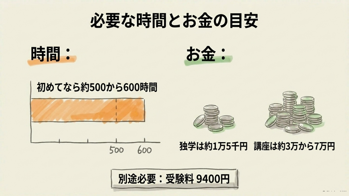 マンション管理士の勉強時間500〜600時間と費用（独学1.5万円・講座3〜7万円）の目安