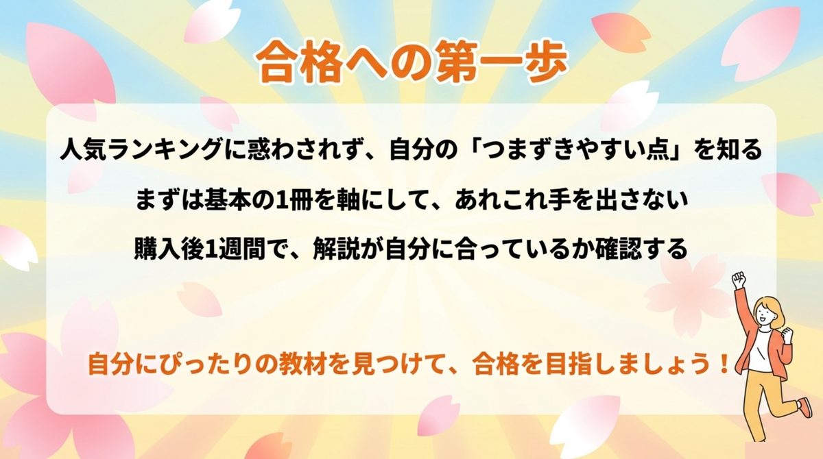 危険物乙4のテキスト選びは人気ランキングでなくつまずきやすい点を知り基本の1冊を軸にすることが合格への第一歩であることを示すまとめ図解