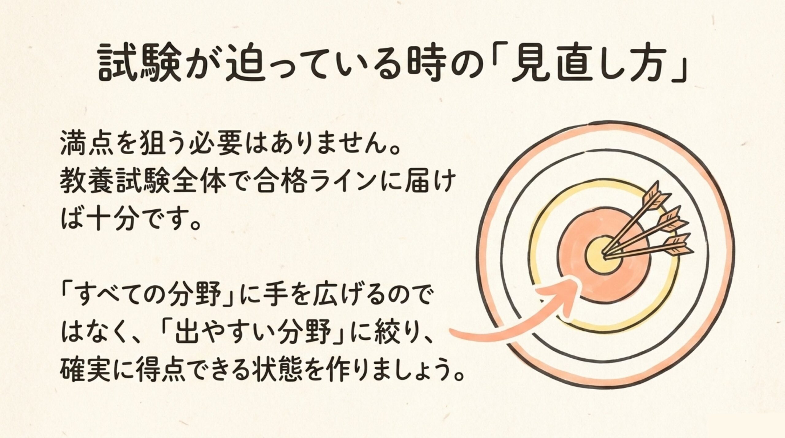 試験が迫っている時の見直し方の図解