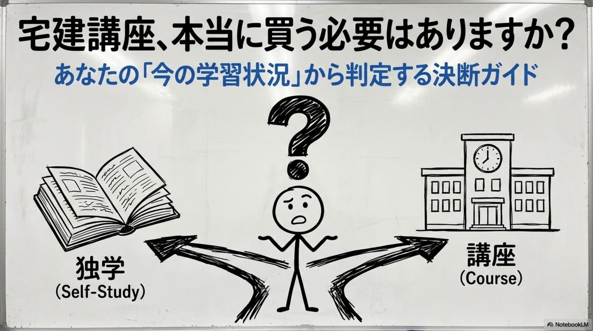 宅建講座を本当に買う必要があるかを独学と講座で比較する判断ガイド