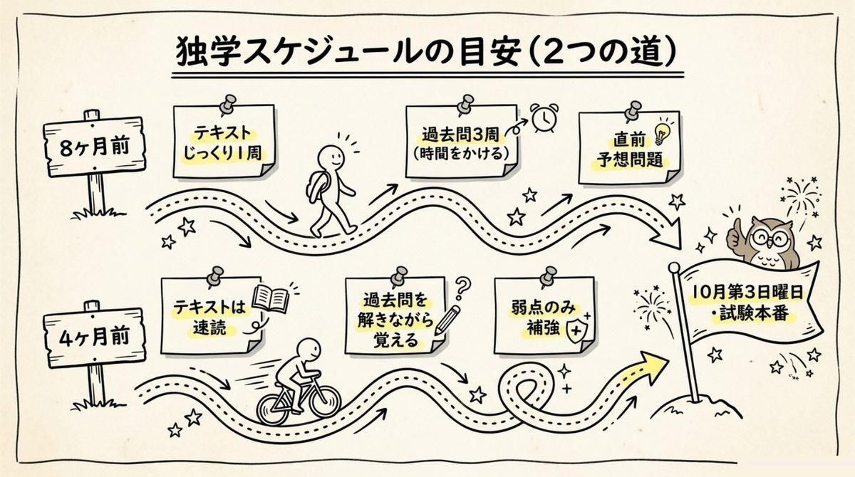 宅建独学スケジュールと問題集の使い方 宅建独学の8か月前と4か月前からの学習スケジュール目安