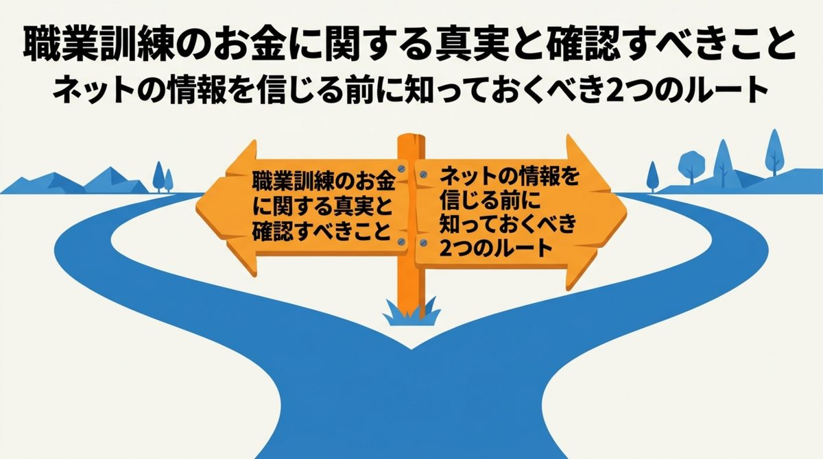 職業訓練受講給付金について正しい情報を知る前に確認すべき2つのルートを示す図解