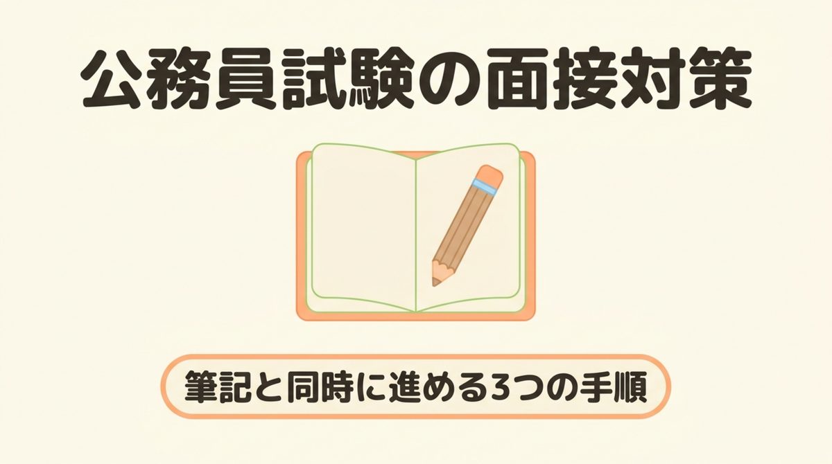 公務員面接を筆記と並行して準備する手順 公務員試験の面接対策を筆記と同時に進める三つの手順