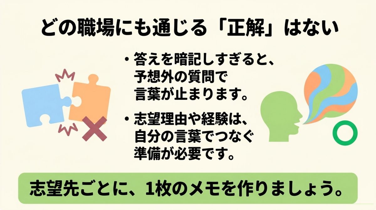 公務員面接で自分の言葉を準備する 面接の答えを暗記しすぎず自分の言葉でつなぐ準備