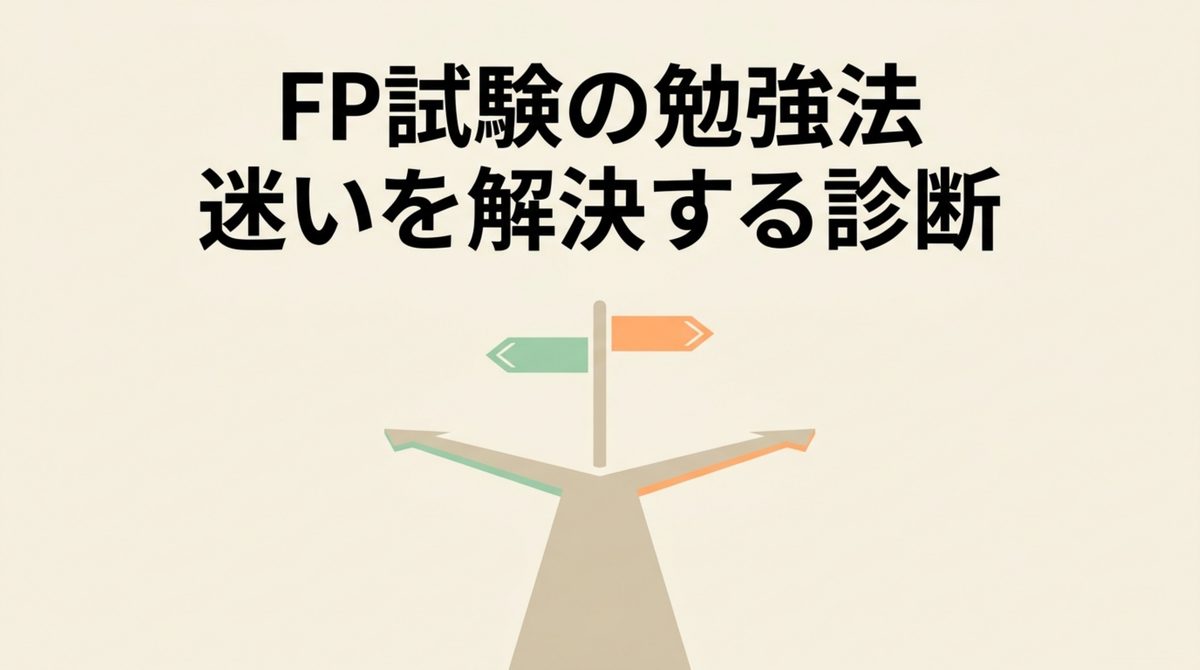FP試験の勉強法を独学か通信講座か診断する図