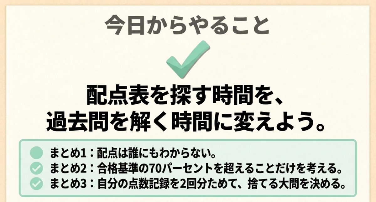簿記2級の配点表を探す代わりに過去問の記録を作る行動手順