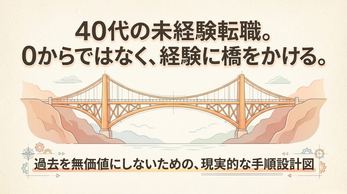 40代の未経験転職で過去の経験に橋をかける考え方